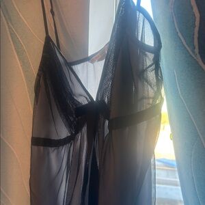 Victoria's Secret Black Mesh Chemise